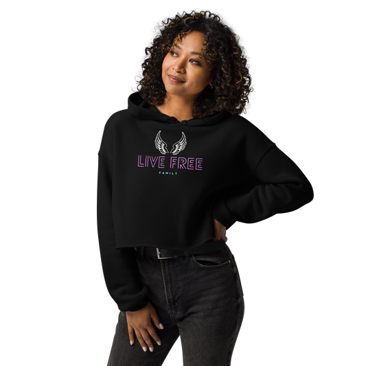 Live Free Crop Hoodie